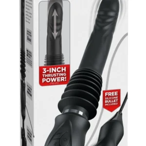 Fetish Fantasy Series Ultimate Silicone Thruster, 36.8 cm, Suction Cup, Black