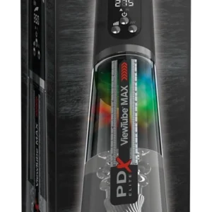 PDX Elite ViewTube MAX Black - Automated Intimate Device with LED Display