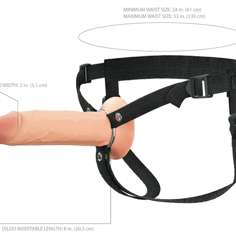 FANTASY X-TENSIONS Elite FXTE8 Hollow Strap-On Silicone 21.6cm Light