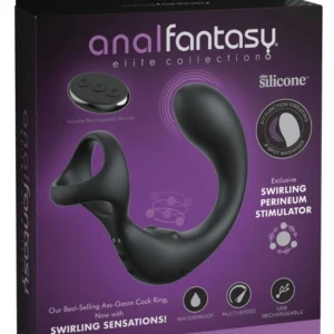 Anal Fantasy Elite Ass-Gasm Taint-Alizer Black Intimate System 14cm