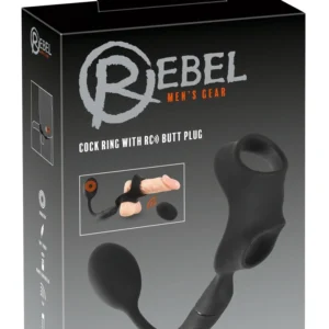 REBEL RC Silicone System - Intimate Dual Ring with Remote Plug, Black