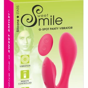 Sweet Smile G-Spot Panty Vibrator Dual Motor Silicone Pink 12.8cm