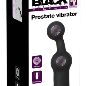 Black Velvets Prostate Vibrator 10-Mode Flexible Anal Massager, Black