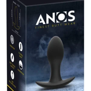 ANOS Mini Plug Vibrating Silicone Black 20 Modes Compact Size
