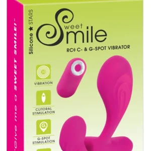 Sweet Smile RC Flexible Dual-Motor Silicone Vibrator, Pink, 11cm