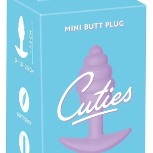 Cuties Silicone Compact Plug Purple - Textured Beginner’s Model 7.5 cm