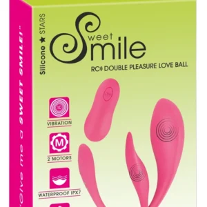 Sweet Smile RC Double Pleasure Intimate Vibration System, 26cm, Pink