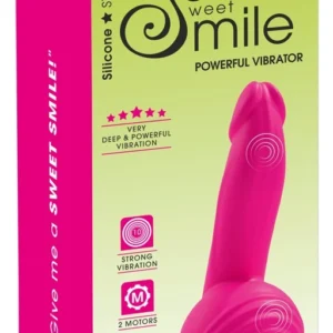 Sweet Smile Powerful Vibrator Silicone Dual Motor 19cm Black
