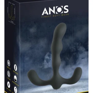 ANOS Prostate Plug 3-Motor Silicone Model, Waterproof, 13cm, Black
