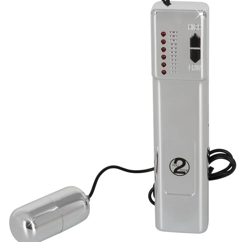 You2Toys Total Climax Bullet Wired Massager 6 Modes 5.5cm Silver