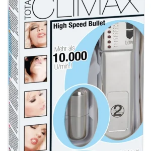 You2Toys Total Climax Bullet Wired Massager 6 Modes 5.5cm Silver