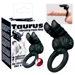 You2Toys Taurus Vibrating Silicone Ring Black 7-Mode Flexible System