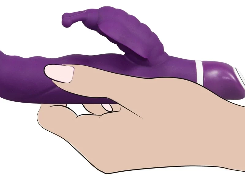 Smile G-Butterfly Silicone Dual Motor Intimate Device Purple 15.5cm