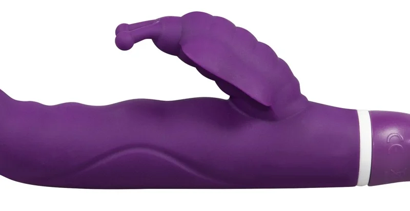 Smile G-Butterfly Silicone Dual Motor Intimate Device Purple 15.5cm