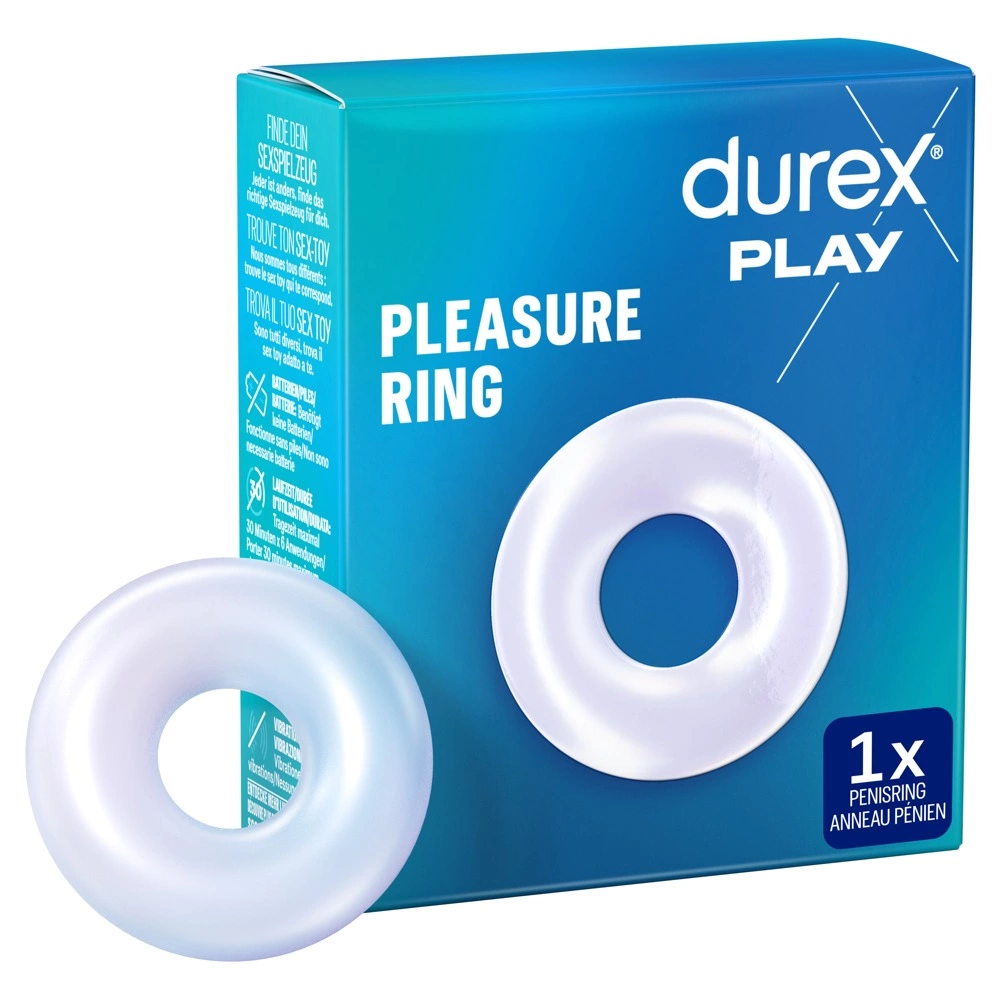 Durex Pleasure Ring Silicone Comfort System 4.2 cm Transparent - nno ...