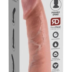King Cock Vibrating Flexible Model 9” - Adjustable, Suction Base, Waterproof