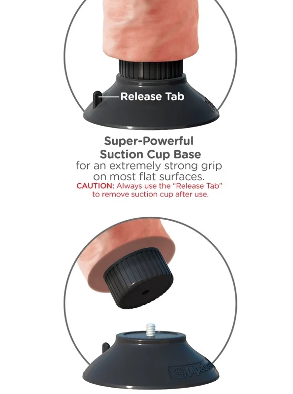 Pipedream King Cock 7'' Flexible Intimate Device with Suction Cup, Beige