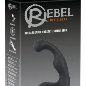 Rebel Prostate Plug Rechargeable Flexible Massager Black 14.6cm