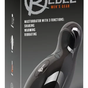 Rebel Intimate Machine 3-in-1 Black - Vibration, Warming & Motion, 20 cm