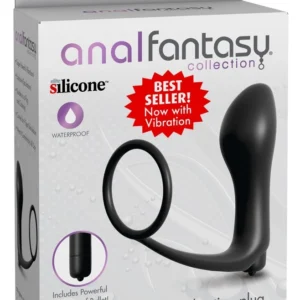 Pipedream Ass-Gasm Vibrating Black Intimate System with Cockring, 10.4cm