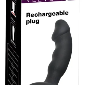 Black Velvets Rechargeable Flexible Intimate Plug 14cm - 7 Modes, Black
