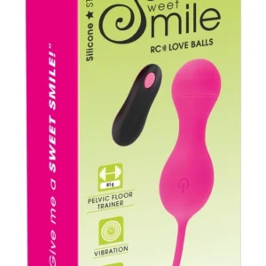 Sweet Smile RC Double Ball System Silicone Rechargeable Pink 16.4cm