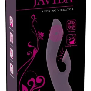 Javida Sucking Vibrator 12-Mode Dual-Action, Silicone, Waterproof 21.6cm