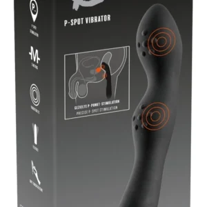 Rebel Curved Anal Vibrator Black 23.5cm Silicone Multi-Mode