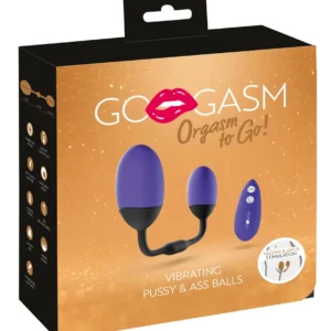 GoGasm Vibrating Dual Ball System B, Remote, Waterproof, Silicone, Black