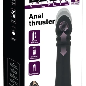 Black Velvets Anal Thruster Silicone Intimate Machine with Suction Cup 20 cm