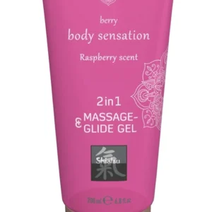 Just Glide 2in1 Massage & Lubricating Gel Raspberry Scent 200ml