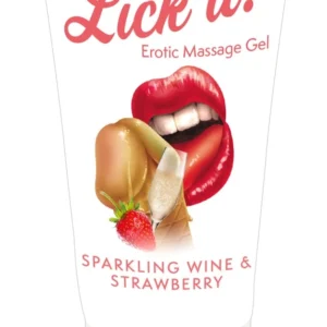 Lick it! Wine-Strawberry Vegan Massage Gel 50 ml - Scented Water-Based Formula