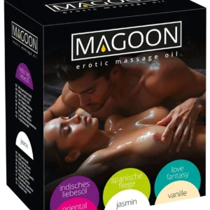 Magoon Massage Oil Set 6 x 50 ml - Assorted Aromas, Nourishing Formula