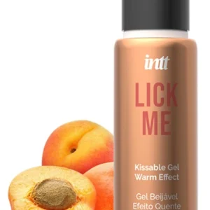 intt Lick Me Peach Edible Gel 50 ml - Warming Formula, Fruity Aroma