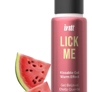 intt Lick Me Edible Gel Watermelon 50ml - Warming Effect, Fruity Aroma