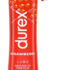 Durex Strawberry Lubricant 50 ml - Gentle Water-Based Formula, Flavoured