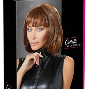 Cottelli Collection Bob Wig Adjustable Brown 28cm Polyester