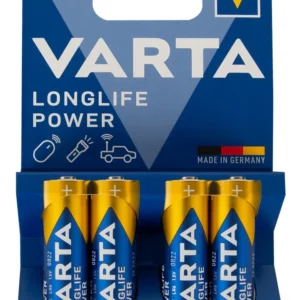 Varta Longlife Power AA Batteries 4-Pack 1.5V High-Performance Cells