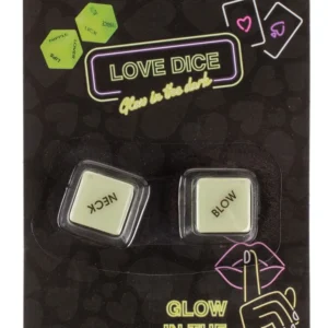 You2Toys Glow-in-the-Dark Dice Set - English, ABS, 2cm, 2pcs
