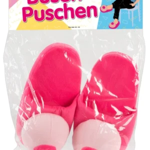 You2Toys Plush Pink Slippers with 3D Fun Motif, Size 42-45