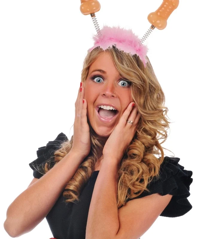 You2Toys Party Headband Pink with Plush Spring Elements 25 cm