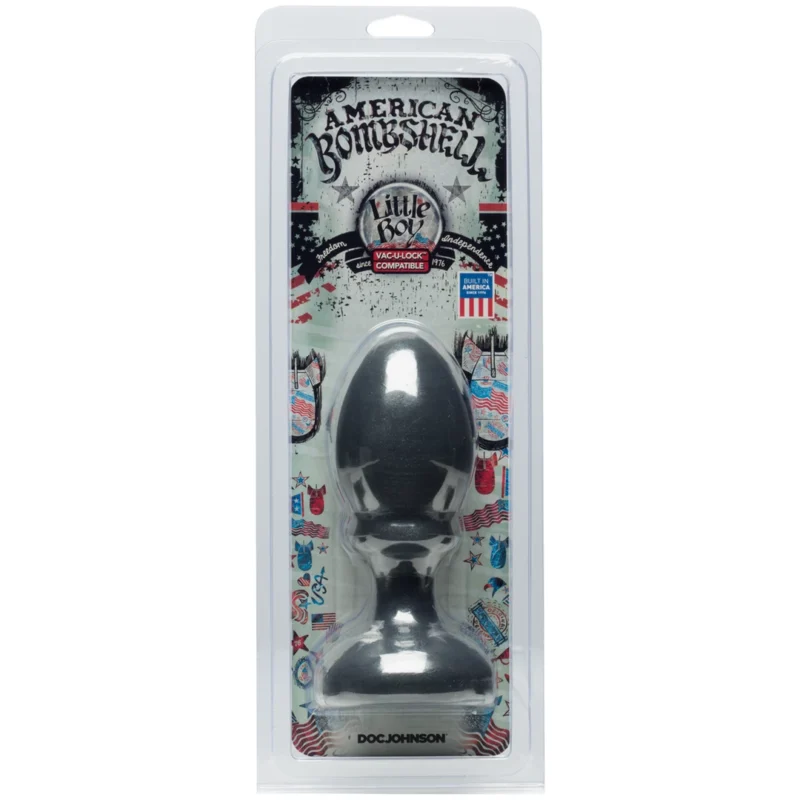American Bombshell Little Boy Plug Large Tapered Shape Black 13 cm