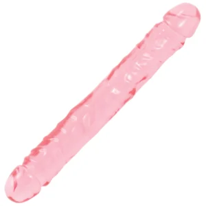 Doc Johnson Crystal Jellies Jr. Double Dong 30cm Flexible Clear Model