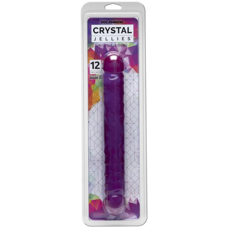 Doc Johnson Crystal Jellies JR. Double Model 12" Flexible Transparent