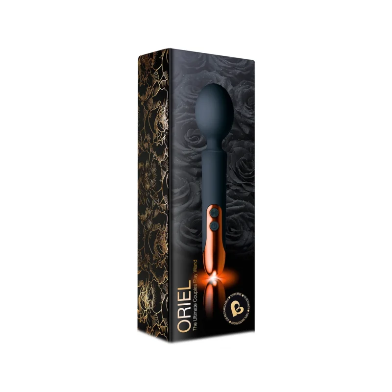 Rocks-Off Oriel Rechargeable Massage Wand Flexible Waterproof Black