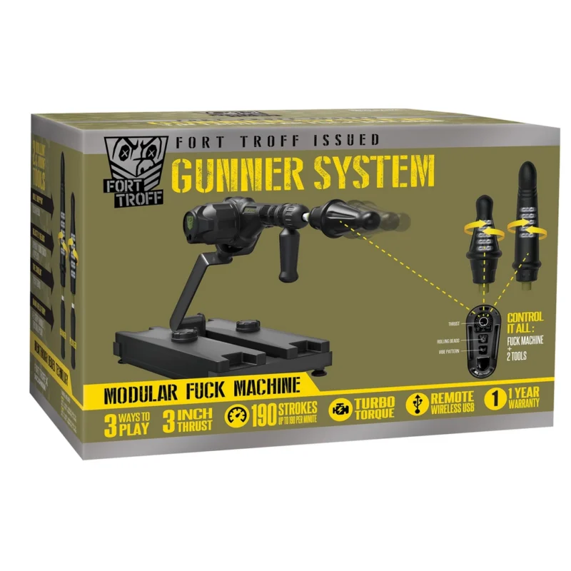 Fort Troff Gunner System 3-in-1 Modular Intimate Machine Set Black