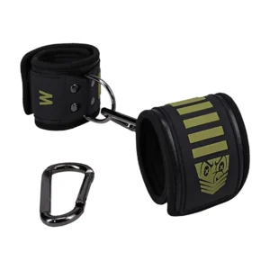 Doc Johnson Kink Tactical Wrist Cuffs Adjustable Black/Green Neoprene