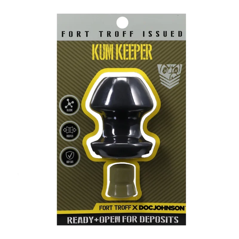 Oxballs Kum Keeper Medium Black - Silicone Plug with Removable Stopper