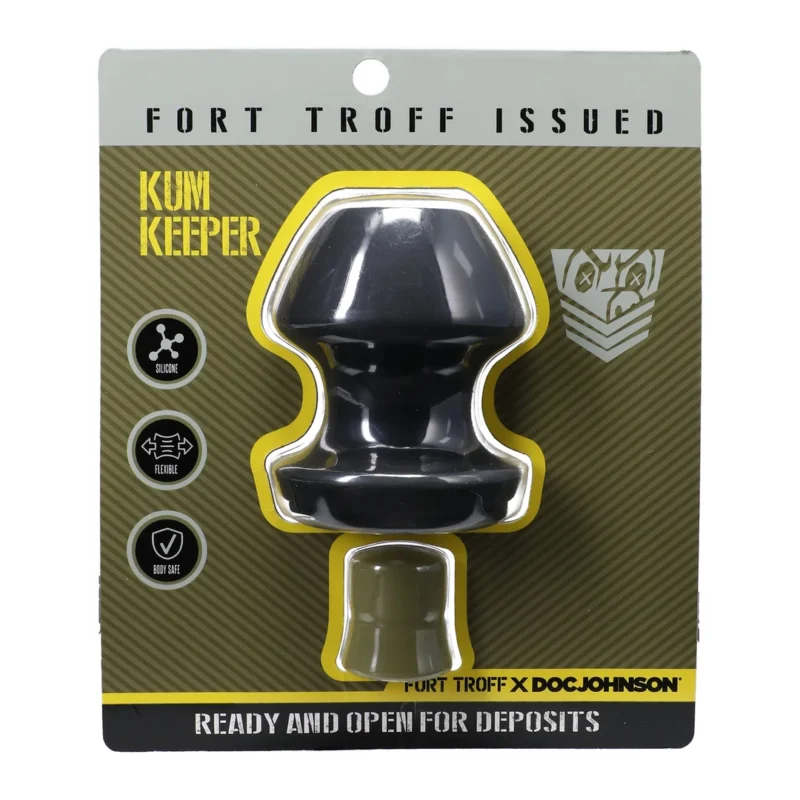 Oxballs Kum Keeper Large Black Anatomical Silicone Plug