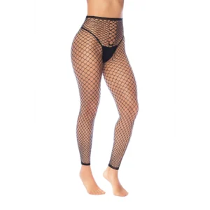 Leg Avenue 2-in-1 Fence Net Top or Stockings One Size Black